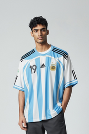 Messi-19 Argentina 2006 Home kit Five sleeve with embroidery