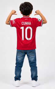 Cunha-10 Manchester United kids jersey new season