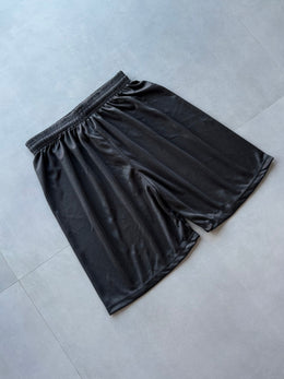 Plain black shorts