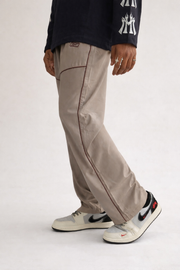 Premium straight-fit track pants for a clean, modern look.A2 brown with red line