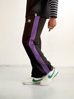 Premium straight-fit track pants for a clean modern look (black and indigo )