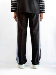 Premium straight-fit track pants for a clean, modern look. (black and blue )