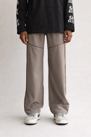 Premium straight-fit track pants for a clean, modern look.A2 brown with red line