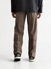 Premium straight-fit track pants for a clean, modern look. A3 Brown with black strap