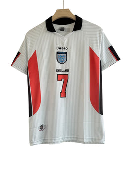 Beckham-07 England 1998 home Collar and embroidery