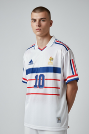 Zidane Normal Sleeve  FRANCE 1998 WORLD CUP AWAY