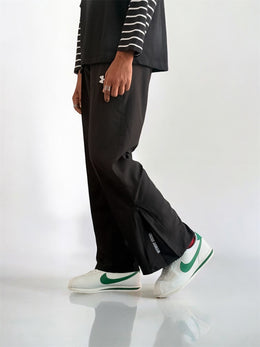 Premium Boot-Cut Track Pants Embroidered logo with side zip