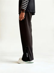 Premium Boot-Cut Track Pants Embroidered logo with side zip