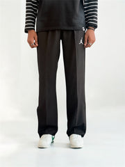 Premium Boot-Cut Track Pants Embroidered logo with side zip