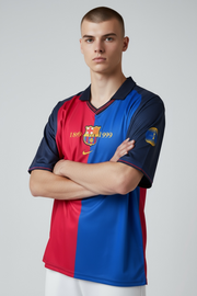 Figo-07 Barcelona 1999/00 Five sleeve with collar