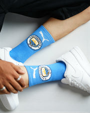 Premium cotton for superior softness socks Manchester city edition
