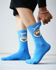 Premium cotton for superior softness socks Manchester city edition