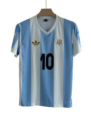 Messi-10 Argentina Anniversary special edition V neck with embroidery