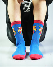 Premium cotton for superior softness socks Barcelona edition