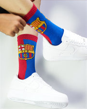 Premium cotton for superior softness socks Barcelona edition