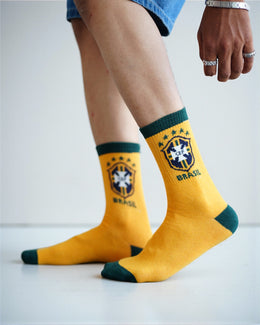 Premium cotton for superior softness socks Brazil edition