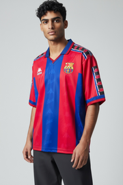 Ronaldo-09 Barcelona 1995/97 Home Five sleeve with Collar