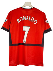 Ronaldo-07 Manchester United 2002/04 Normal sleeve with embroidery logos, premium quality