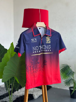 Virat-18 RCB 2026 -kohli fan jersey with collar and zip