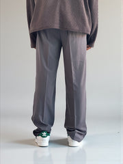 Premium straight-fit track pants for a clean, modern look(Gray with black)