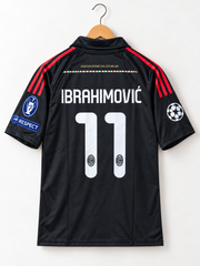Ibrahimovic-AC milan 2011/12 reglan sleeve with remium embroidery logo