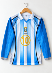 Messi-10 Argentina special edition full sleeve with collar jersey