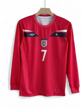 Beckham-7 England away 2008/10 long sleeve