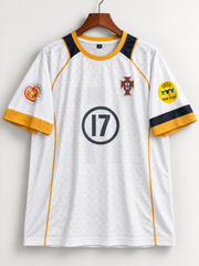 Ronaldo-17 protugal 2004 away retro five sleeve with embroidery jersey