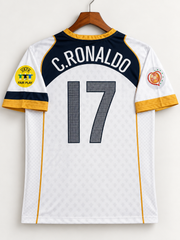 Ronaldo-17 protugal 2004 away retro five sleeve with embroidery jersey